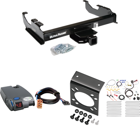 Fits 2003-2007 Chevrolet Silverado 3500 Trailer Hitch Tow PKG w/ Tekonsha Primus IQ Brake Control + Plug & Play BC Adapter + 7-Way RV Wiring (For (Classic), Cab & Chassis, w/34" Wide Frames Models) By Draw-Tite