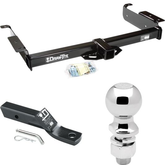 Fits 1996-2023 GMC Savana 2500 Trailer Hitch Tow PKG w/ Ball Mount w/ 2" Drop + 2-5/16" Ball By Draw-Tite