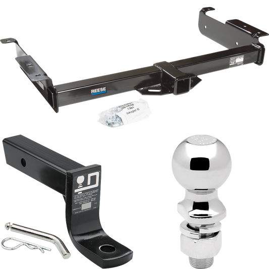 Fits 1996-2023 Chevrolet Express 3500 Trailer Hitch Tow PKG w/ Ball Mount w/ 4" Drop + 2-5/16" Ball By Reese Towpower