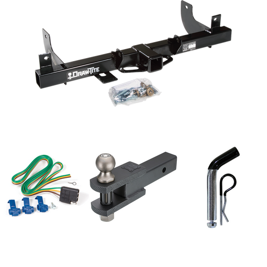 Fits 2006-2008 Lincoln Mark LT Trailer Hitch Tow PKG w/ 4-Flat Wiring + Clevis Hitch Ball Mount w/ 2" Ball + Pin/Clip (For (Built After 8/2005) Models) By Draw-Tite