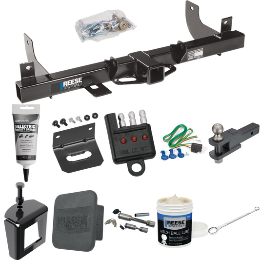 Fits 2006-2008 Lincoln Mark LT Trailer Hitch Tow PKG w/ 4-Flat Wiring + Clevis Hitch Ball Mount w/ 2" Ball + Wiring Bracket + Hitch Cover + Dual Hitch & Coupler Locks + Wiring Tester + Ball Lube + Electric Grease + Ball Wrench + Anti Rattle Device (F