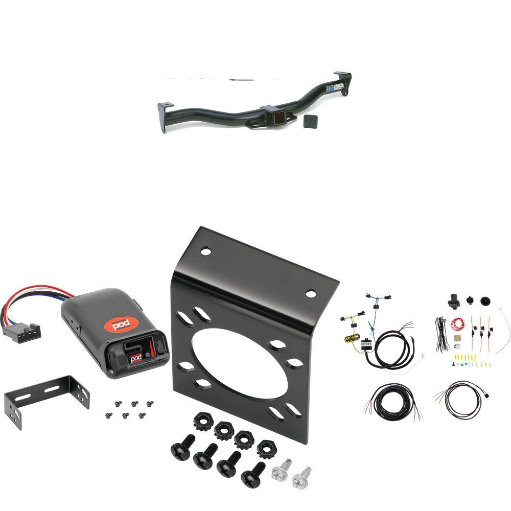 Fits 2003-2014 Chevrolet Express 1500 Trailer Hitch Tow PKG w/ Pro Series POD Brake Control + 7-Way RV Wiring By Reese Towpower