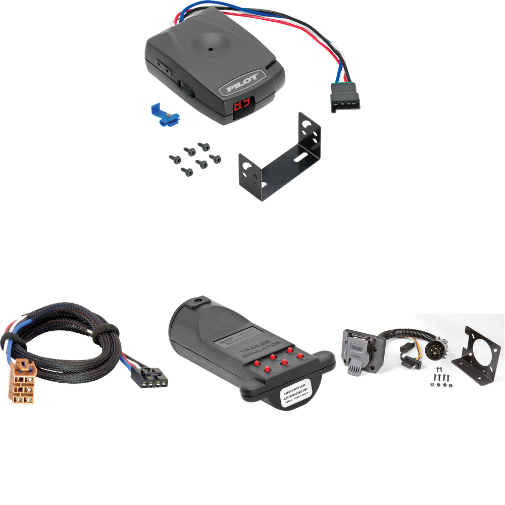 Fits 1999-2002 Chevrolet Silverado 2500 7-Way RV Wiring + Pro Series Pilot Brake Control + Plug & Play BC Adapter + 7-Way Tester and Trailer Emulator By Reese Towpower