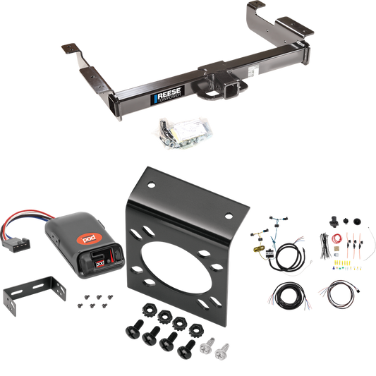 Fits 2003-2014 GMC Savana 1500 Trailer Hitch Tow PKG w/ Pro Series POD Brake Control + 7-Way RV Wiring By Reese Towpower