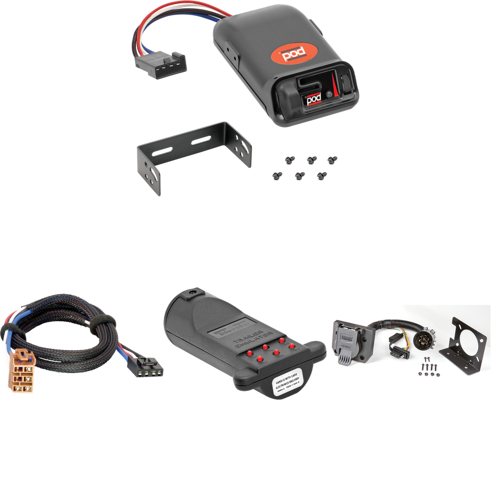 Fits 1999-2002 GMC Sierra 2500 7-Way RV Wiring + Pro Series POD Brake Control + Plug & Play BC Adapter + 7-Way Tester and Trailer Emulator By Reese Towpower