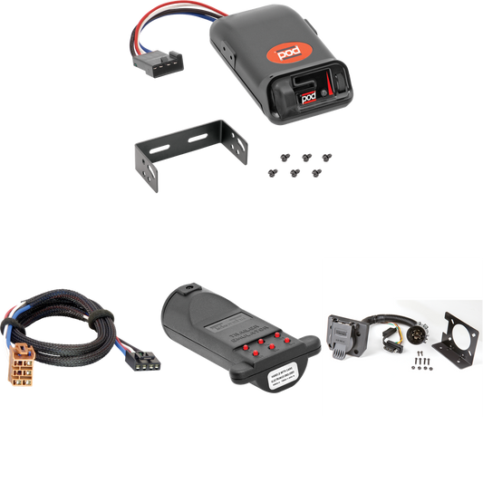 Fits 1999-2002 GMC Sierra 2500 7-Way RV Wiring + Pro Series POD Brake Control + Plug & Play BC Adapter + 7-Way Tester and Trailer Emulator By Reese Towpower