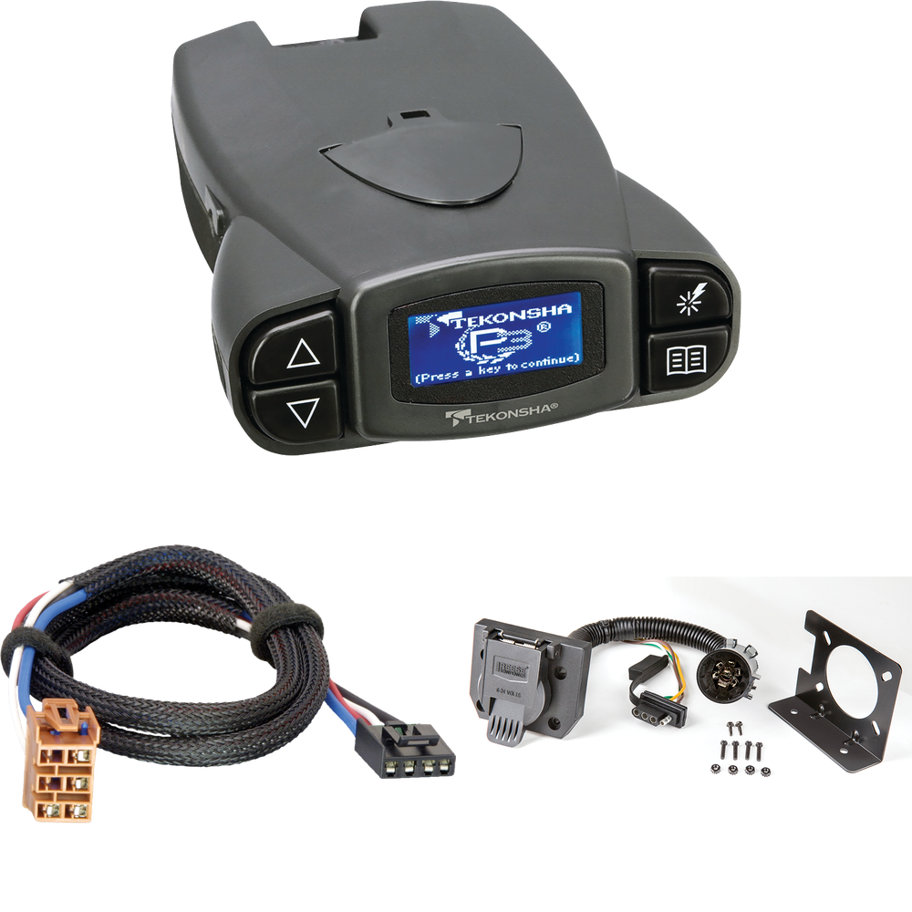 Fits 2001-2002 Chevrolet Silverado 3500 7-Way RV Wiring + Tekonsha Prodigy P3 Brake Control By Reese Towpower