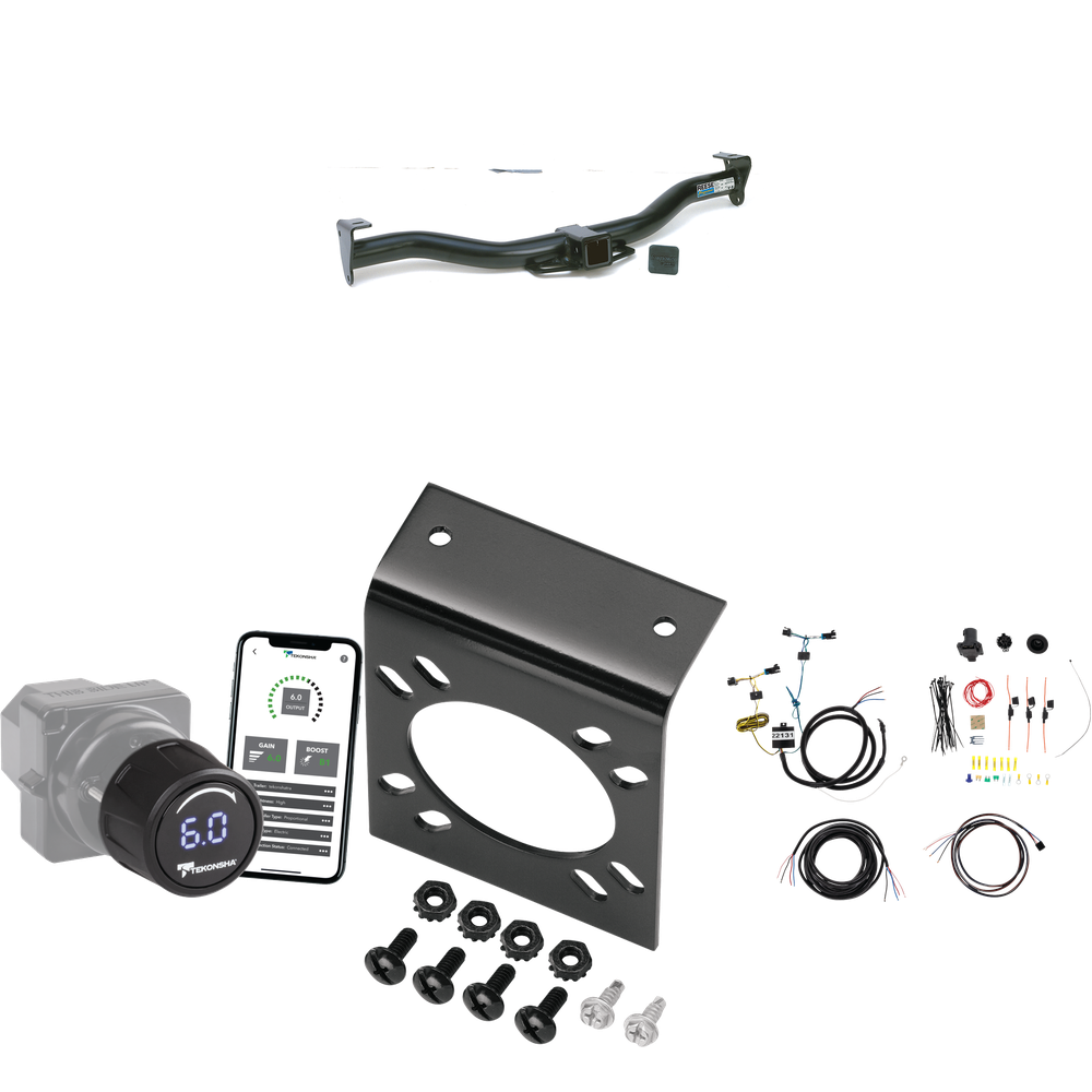 Fits 2003-2014 Chevrolet Express 3500 Trailer Hitch Tow PKG w/ Tekonsha Prodigy iD Bluetooth Wireless Brake Control + 7-Way RV Wiring By Reese Towpower