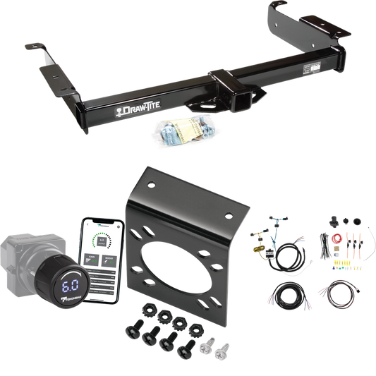 Fits 2003-2023 Chevrolet Express 2500 Trailer Hitch Tow PKG w/ Tekonsha Prodigy iD Bluetooth Wireless Brake Control + 7-Way RV Wiring By Draw-Tite