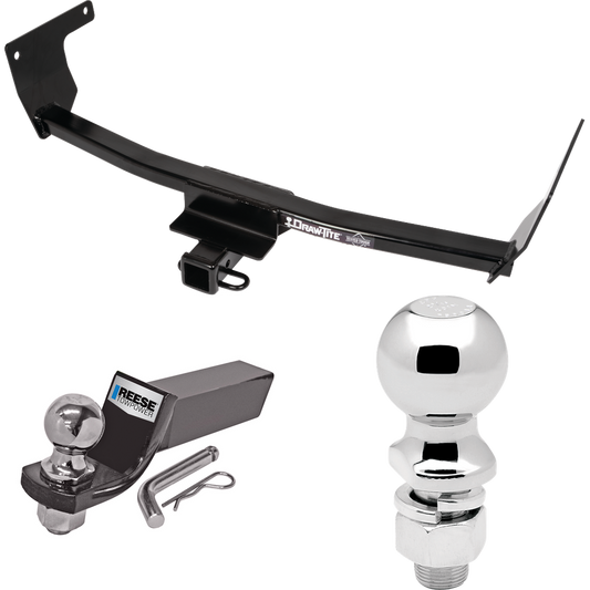 Fits 2021-2023 Lexus NX250 Trailer Hitch Tow PKG w/ Starter Kit Ball Mount w/ 2" Drop & 2" Ball + 2-5/16" Ball By Draw-Tite