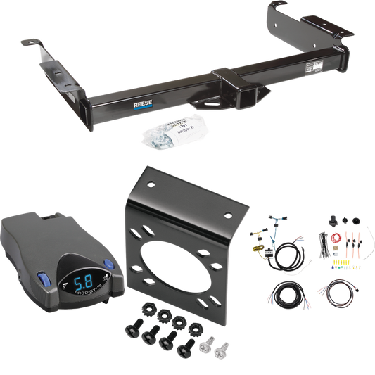 Fits 2003-2003 GMC Savana 2500 Trailer Hitch Tow PKG w/ Tekonsha Prodigy P2 Brake Control + 7-Way RV Wiring By Reese Towpower