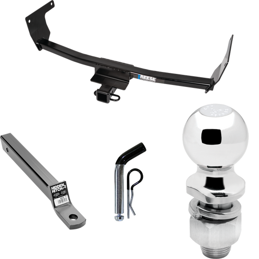 Fits 2021-2023 Lexus NX350h Trailer Hitch Tow PKG w/ Extended 16" Long Ball Mount w/ 2" Drop + Pin/Clip + 2" Ball By Reese Towpower