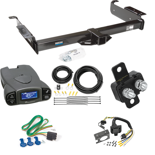 Fits 1996-1999 Chevrolet Express 1500 Trailer Hitch Tow PKG w/ Tekonsha Prodigy P3 Brake Control + 7-Way RV Wiring By Reese Towpower