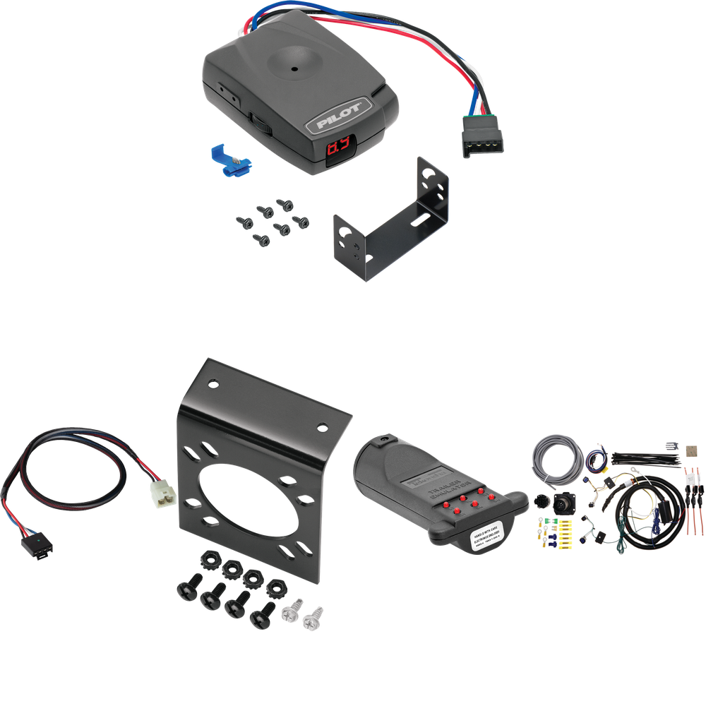 Fits 2023-2024 KIA Telluride 7-Way RV Wiring + Pro Series Pilot Brake Control + Plug & Play BC Adapter + 7-Way Tester and Trailer Emulator By Tekonsha