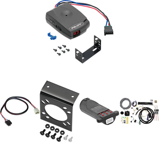 Se adapta al cableado de RV de 7 vías KIA Telluride 2023-2024 + control de freno piloto serie Pro + adaptador BC Plug &amp; Play + probador de 7 vías y emulador de remolque de Tekonsha