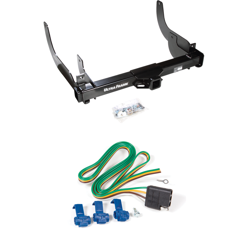 Fits 2006-2008 Ford F-150 Trailer Hitch Tow PKG w/ 4-Flat Wiring Harness By Draw-Tite