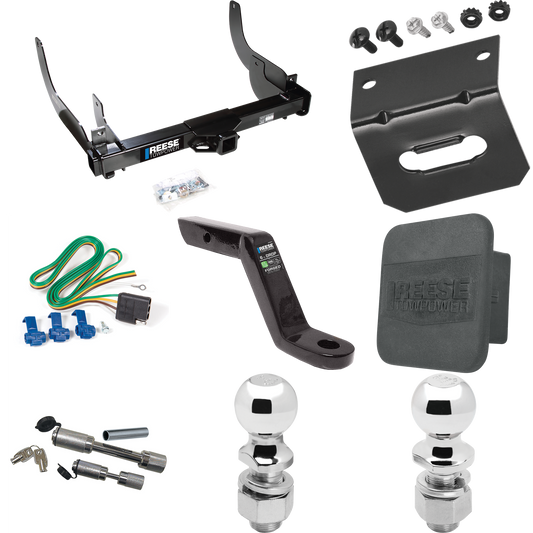 Fits 2006-2008 Lincoln Mark LT Trailer Hitch Tow PKG w/ 4-Flat Wiring Harness + Ball Mount w/ 6" Drop + Dual Hitch & Coupler Locks + 2" Ball + 2-5/16" Ball + Hitch Cover + Wiring Bracket (For (Built After 8/2005) Models) By Reese Towpower