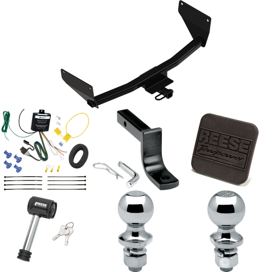 Se adapta al paquete de remolque con enganche para remolque Lexus NX350 2022-2022 con arnés de cableado de 4 planos + barra de tracción + bola de 1-7/8" + 2" + cubierta de enganche + bloqueo de enganche (excluye: modelos F Sport) de Reese Towpower