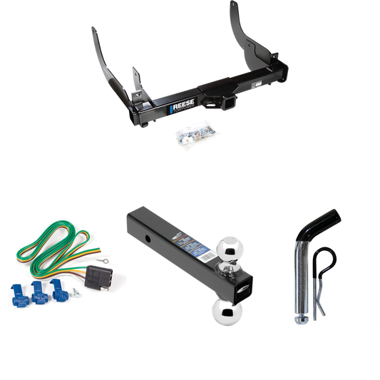 Fits 2006-2008 Lincoln Mark LT Trailer Hitch Tow PKG w/ 4-Flat Wiring Harness + Dual Ball Ball Mount 2" & 2-5/16" Trailer Balls + Pin/Clip (For (Built After 8/2005) Models) By Reese Towpower