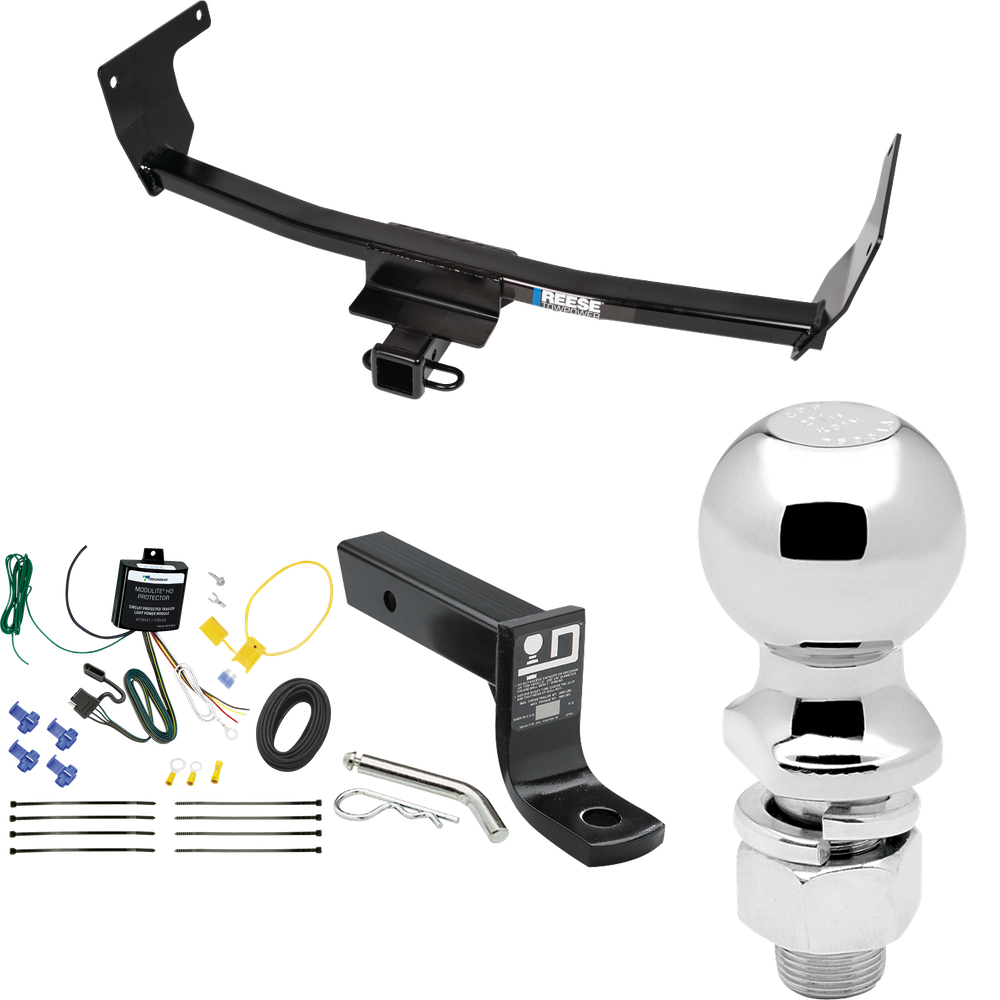 Se adapta al paquete de enganche de remolque Lexus NX250 2021-2023 con cableado plano de 4 + soporte de bola con caída de 4" + bola de 2-5/16" de Reese Towpower