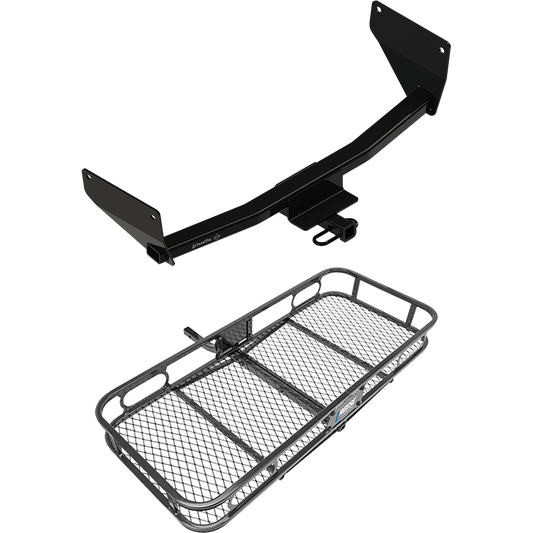 Fits 2022-2022 Lexus NX250 Trailer Hitch Tow PKG w/ 48" x 20" Cargo Carrier Rack By Draw-Tite