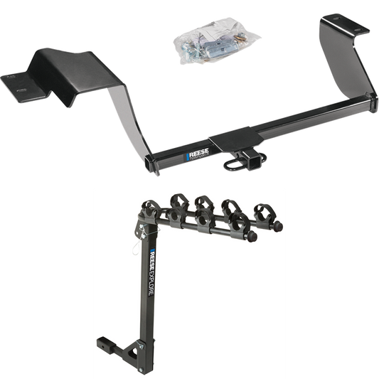 Fits 2012-2020 Chevrolet Sonic Trailer Hitch Tow PKG w/ 4 Bike Carrier Rack (For Hatchback Models) By Reese Towpower