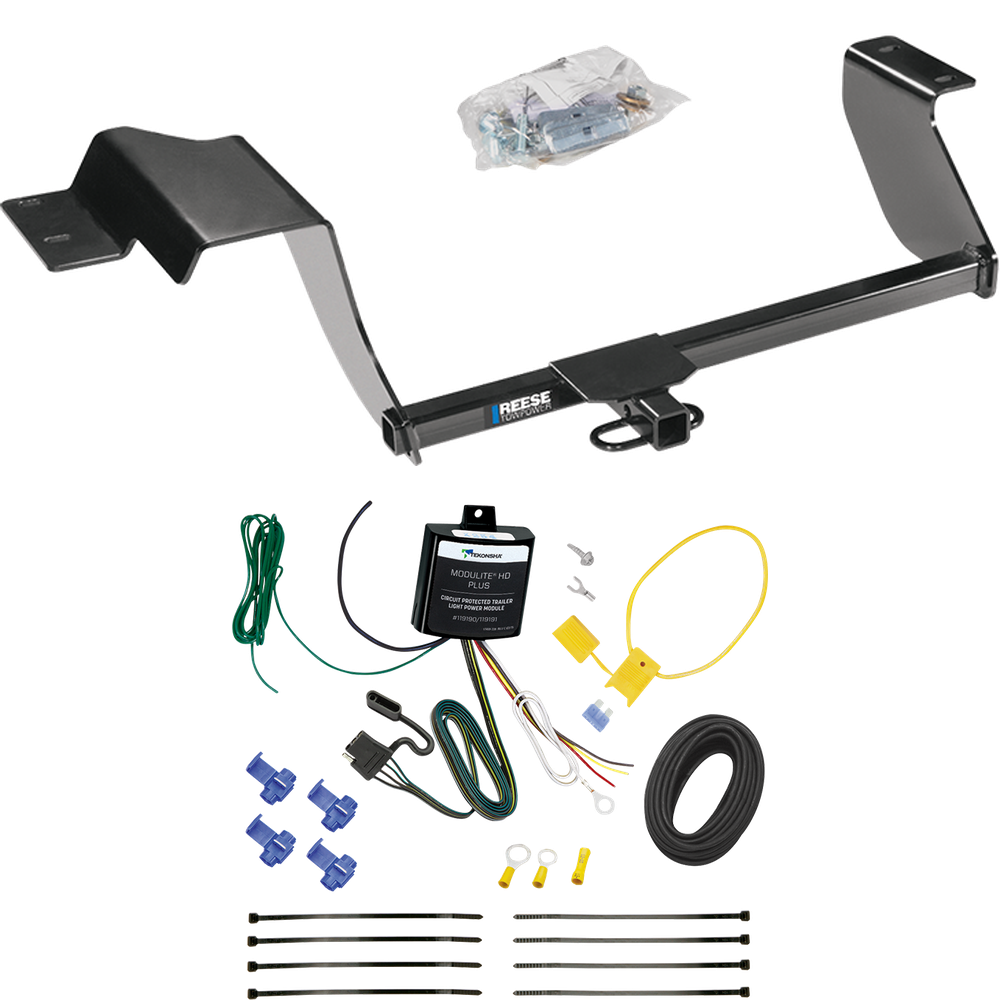 Fits 2017-2020 Chevrolet Sonic Trailer Hitch Tow PKG w/ 4-Flat Wiring Harness (For Hatchback Models) By Reese Towpower