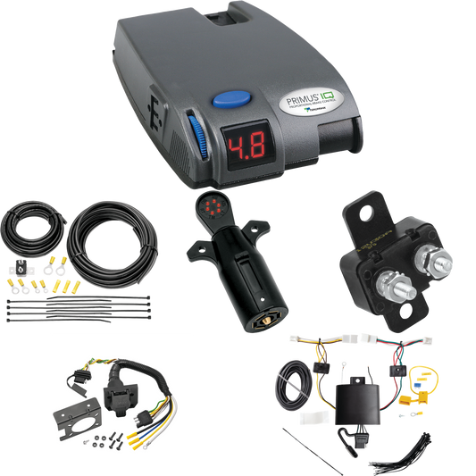 Compatible con cableado RV de 7 vías Lexus NX350 2022-2022 + control de freno Tekonsha Primus IQ + probador de 7 vías de Tekonsha