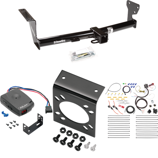 Fits 2008-2014 Land Rover LR2 Trailer Hitch Tow PKG w/ Pro Series Pilot Brake Control + 7-Way RV Wiring By Draw-Tite