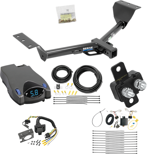 Se adapta al paquete de remolque de enganche de remolque Lexus NX200t 2015-2017 con control de freno Tekonsha Prodigy P2 + cableado RV de 7 vías de Reese Towpower