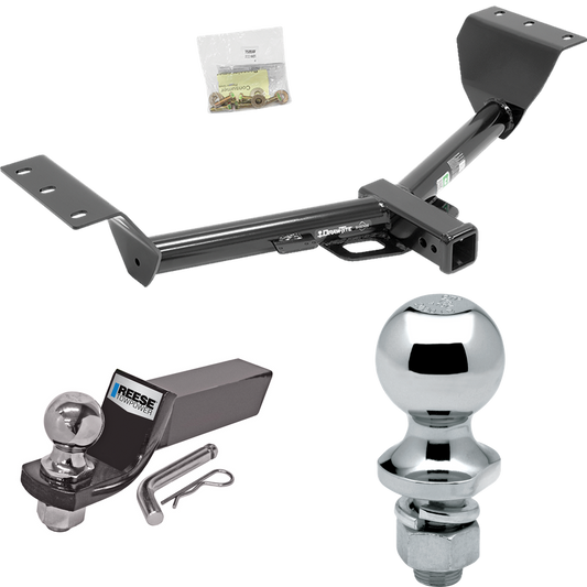 Fits 2015-2017 Lexus NX200t Trailer Hitch Tow PKG w/ Starter Kit Ball Mount w/ 2" Drop & 2" Ball + 1-7/8" Ball By Draw-Tite