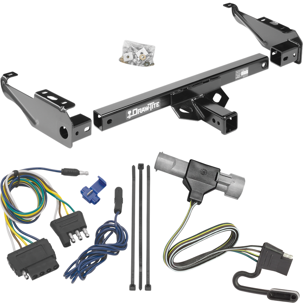 Fits 1987-1996 Ford F-150 Trailer Hitch Tow PKG w/ 5-Flat Wiring Harness By Draw-Tite