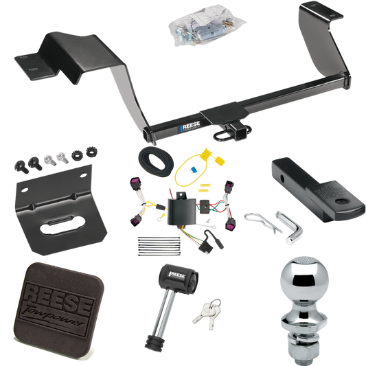 Fits 2012-2016 Chevrolet Sonic Trailer Hitch Tow PKG w/ 4-Flat Wiring Harness + Draw-Bar + 1-7/8" Ball + Wiring Bracket + Hitch Cover + Hitch Lock (For Hatchback Models) By Reese Towpower