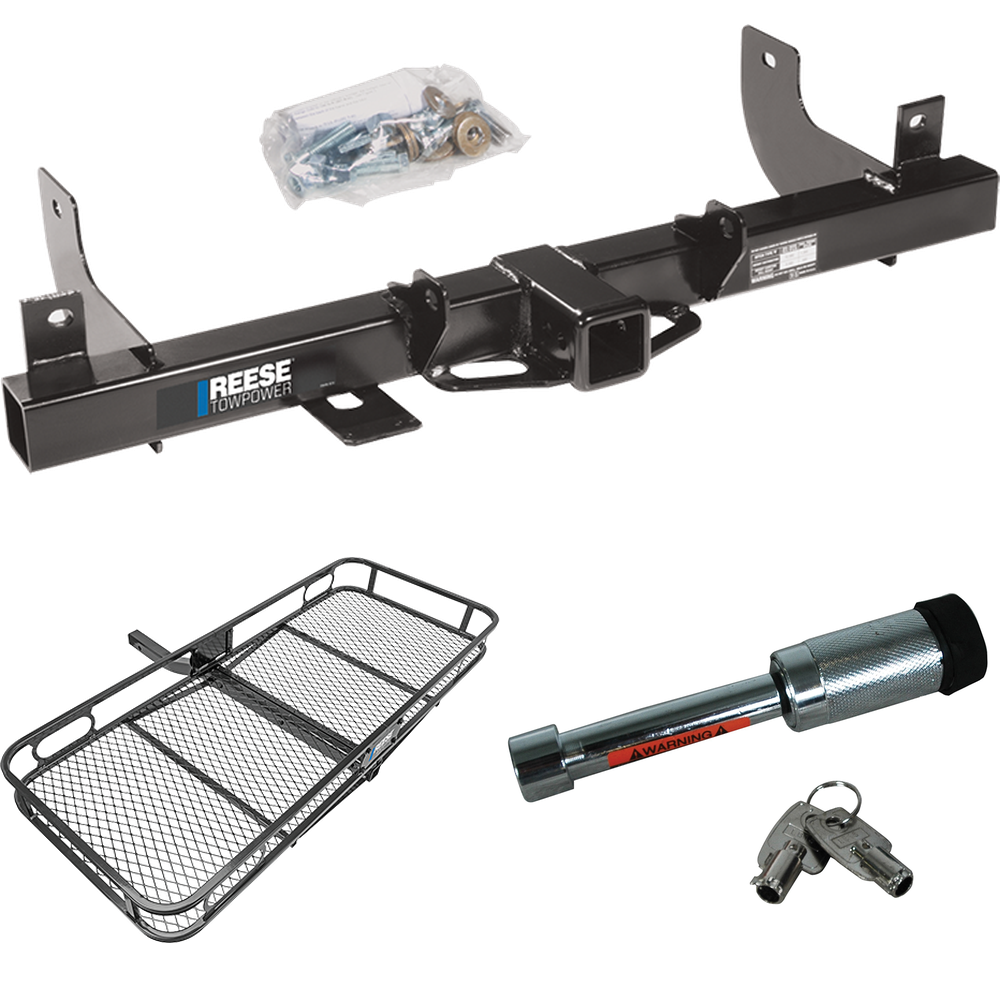 Fits 2006-2008 Lincoln Mark LT Trailer Hitch Tow PKG w/ 60" x 24" Cargo Carrier + Hitch Lock (For (Built After 8/2005) Models) By Reese Towpower