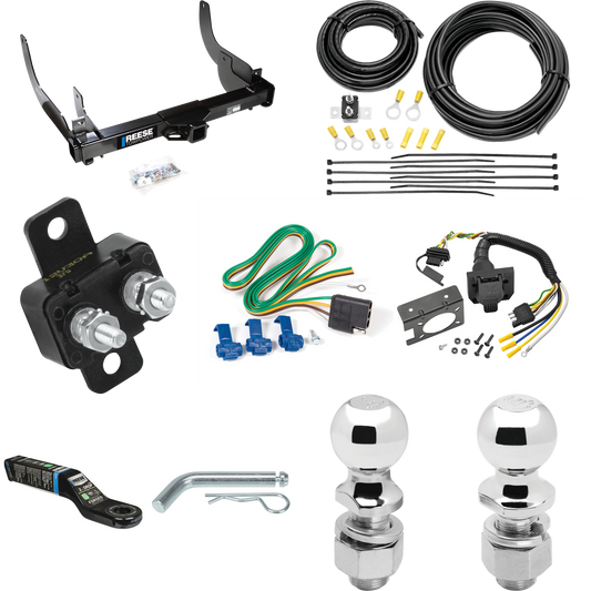 Fits 2006-2008 Ford F-150 Trailer Hitch Tow PKG w/ 7-Way RV Wiring + 2" & 2-5/16" Ball + Drop Mount By Reese Towpower