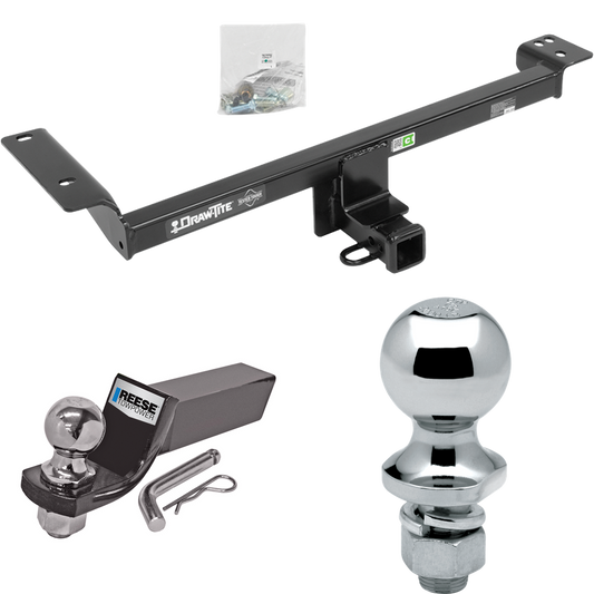 Fits 2012-2019 Land Rover Range Rover Evoque Trailer Hitch Tow PKG w/ Starter Kit Ball Mount w/ 2" Drop & 2" Ball + 1-7/8" Ball (For Excluding Autobiography and Convertibles Models) By Draw-Tite