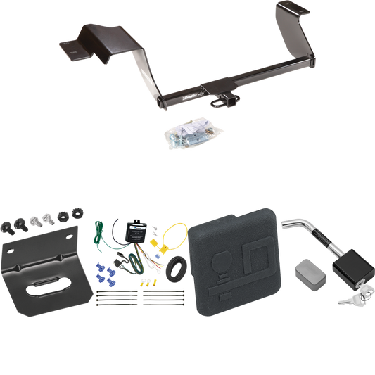 Se adapta al paquete de enganche de remolque Chevrolet Sonic 2017-2020 con arnés de cableado plano de 4 + cubierta de enganche + bloqueo de enganche (para modelos Hatchback) de Draw-Tite