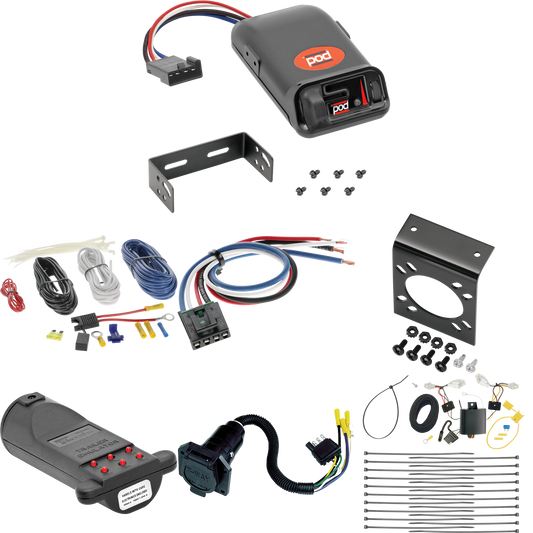 Fits 2015-2017 Lexus NX200t 7-Way RV Wiring + Pro Series POD Brake Control + Generic BC Wiring Adapter + 7-Way Tester and Trailer Emulator By Tekonsha