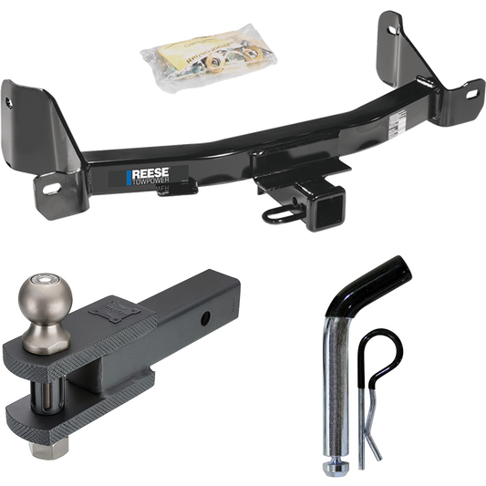 Fits 2009-2014 Ford F-150 Trailer Hitch Tow PKG w/ Clevis Hitch Ball Mount w/ 2" Ball + Pin/Clip By Reese Towpower