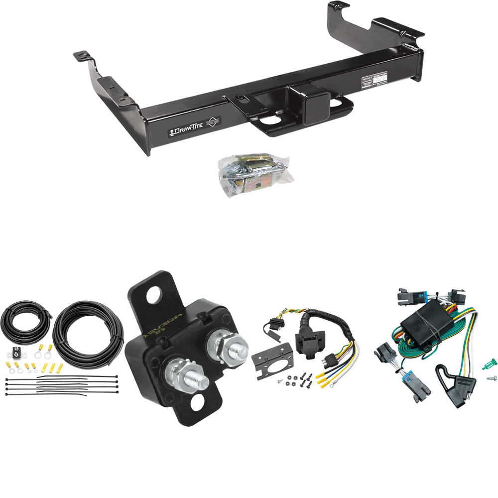 Fits 2000-2002 GMC Savana 2500 Trailer Hitch Tow PKG w/ 7-Way RV Wiring By Draw-Tite