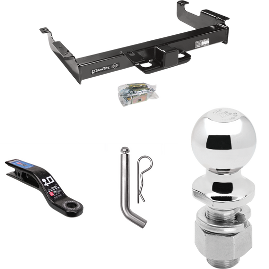 Fits 1996-2023 Chevrolet Express 3500 Trailer Hitch Tow PKG w/ Ball Mount w/ 3" Drop + Pin/Clip + 2-5/16" Ball By Draw-Tite