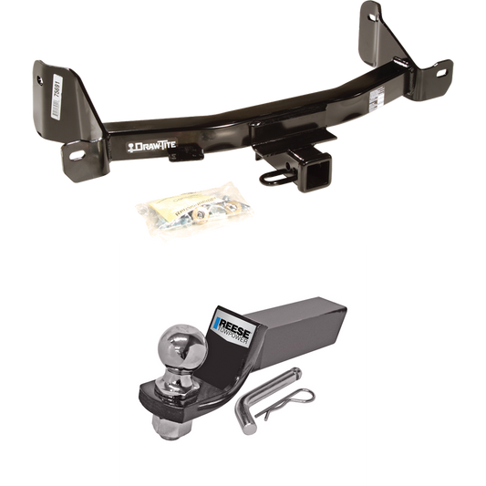 Fits 2009-2014 Ford F-150 Trailer Hitch Tow PKG w/ Starter Kit Ball Mount w/ 2" Drop & 2" Ball By Draw-Tite
