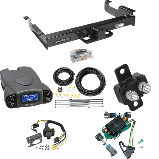 Fits 2000-2002 GMC Savana 3500 Trailer Hitch Tow PKG w/ Tekonsha Prodigy P3 Brake Control + 7-Way RV Wiring By Draw-Tite