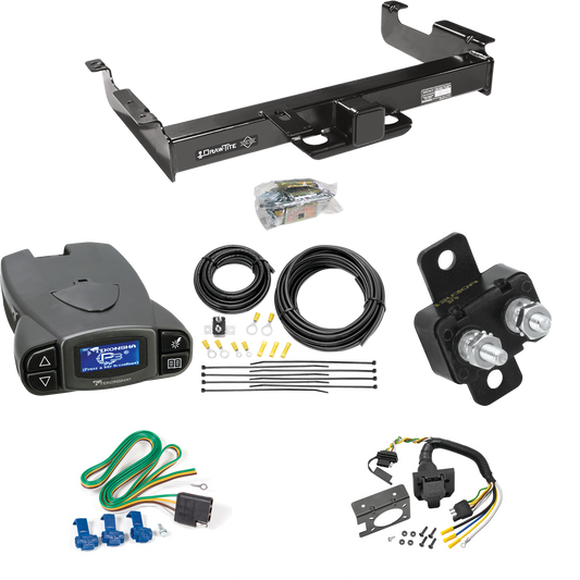 Fits 1996-1999 Chevrolet Express 3500 Trailer Hitch Tow PKG w/ Tekonsha Prodigy P3 Brake Control + 7-Way RV Wiring By Draw-Tite