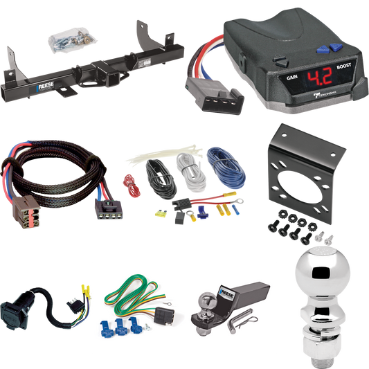 Fits 2006-2008 Lincoln Mark LT Trailer Hitch Tow PKG w/ Tekonsha BRAKE-EVN Brake Control + Plug & Play BC Adapter + 7-Way RV Wiring + 2" & 2-5/16" Ball & Drop Mount (For (Built After 8/2005) Models) By Reese Towpower