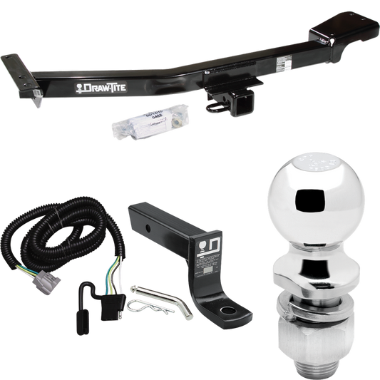 Fits 1998-2007 Lexus LX470 Trailer Hitch Tow PKG w/ 4-Flat Wiring + Ball Mount w/ 4" Drop + 2" Ball By Draw-Tite