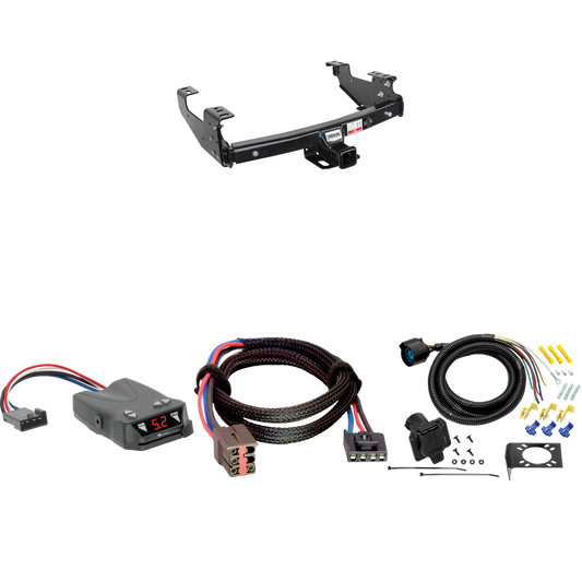 Fits 1994-1996 Ford F-350 Trailer Hitch Tow PKG w/ Tekonsha Brakeman IV Brake Control + Plug & Play BC Adapter + 7-Way RV Wiring By Reese Towpower