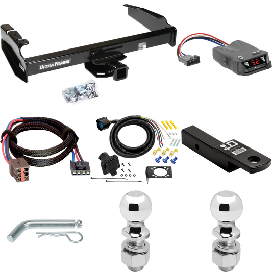 Se adapta al paquete de enganche de remolque Ford F-150 1994-1996 con control de freno Tekonsha Brakeman IV + adaptador BC Plug &amp; Play + cableado RV de 7 vías + soporte de bola y caída de 2" y 2-5/16" de Draw-Tite