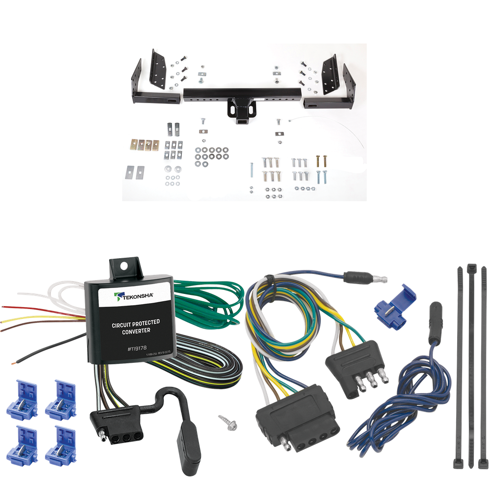 Se adapta al paquete de enganche de remolque Jeep Liberty 2002-2007 con arnés de cableado de 5 planos de Reese Towpower