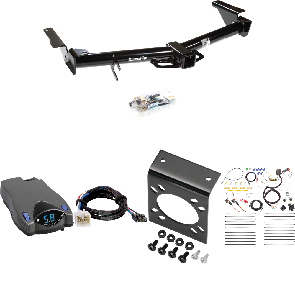 Se adapta al paquete de enganche de remolque Lexus GX470 2003-2009 con control de freno Tekonsha Prodigy P2 + adaptador BC Plug &amp; Play + cableado RV de 7 vías de Draw-Tite